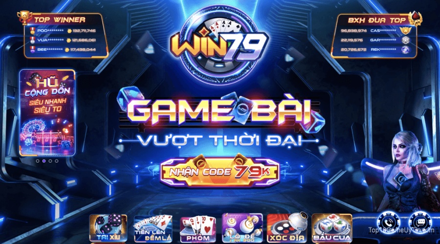 Game đánh bài đổi thưởng uy tín bậc nhất hiện nay - Win79